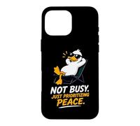 Custodia per iPhone 16 Pro Max Cool Duck non occupato solo dare la priorità alla pace