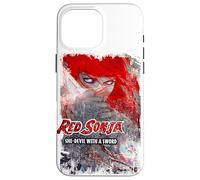 Custodia per iPhone 16 Pro Max Copertina a fumetti Red Sonja Jenny Frison She-Devil Warrior Sword