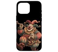 Custodia per iPhone 16 Pro Max Costume da Joker medievale per clown che canta e balla