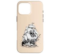 Custodia per iPhone 16 Pro Max Costume da pirata fantasma con teschio vintage per uomini, donne, ragazzi e bambini