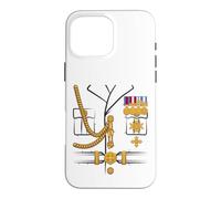 Custodia per iPhone 16 Pro Max Costume da ufficiale generale del dittatore militare per Halloween