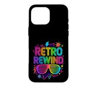 Custodia per iPhone 16 Pro Max Costume retrò Rewind anni '80