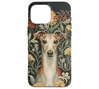 Custodia per iPhone 16 Pro Max Cottage floreale da giardino con levriero italiano rosso fulvo