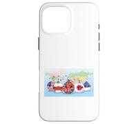 Custodia per iPhone 16 Pro Max Country Balls Da USA Regno Unito Giappone