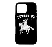 Custodia per iPhone 16 Pro Max Cowboy Up Design per i fan dei Rodeo e gli amanti del western