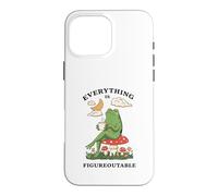 Custodia per iPhone 16 Pro Max Cozy Cottagecore Coffee Frog Art