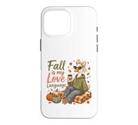Custodia per iPhone 16 Pro Max Cozy Fall Duck Autunno Stagione Amante