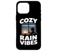 Custodia per iPhone 16 Pro Max Cozy Rain Vibes Amante Pioggia Accogliente