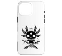 Custodia per iPhone 16 Pro Max Creatura Axolotl Gotica Mistica Ossa Rituali