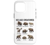 Custodia per iPhone 16 Pro Max Creature dell'era glaciale Paleontologia Mammiferi preistorici
