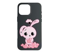 Custodia per iPhone 16 Pro Max Creepy Carino Pastello Goth Bunny Menhera Estetica Kawaii