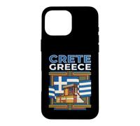 Custodia per iPhone 16 Pro Max Creta Grecia Bandiera Isola Grafico di viaggio