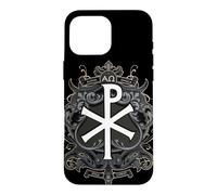 Custodia per iPhone 16 Pro Max Cristogramma Gesù Cristo Simbolo Chi Ro Alpha Omega Cattolico