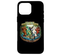 Custodia per iPhone 16 Pro Max Cryptid Party ha iniziato divertente Bigfoot Nessie Mothman Yeti