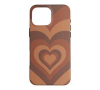 Custodia per iPhone 16 Pro Max Custodia per telefono marrone a forma di cuore per amanti del cioccolato, regalo d'amore