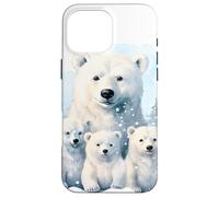 Custodia per iPhone 16 Pro Max Cute Christmas Polar Bear