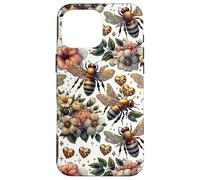 Custodia per iPhone 16 Pro Max Cute Heart And Flower Pattern For Women With Honey Bees
