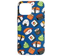 Custodia per iPhone 16 Pro Max Cute Kawaii Kids Womens Girls Cartoon Pattern Sushi Lover