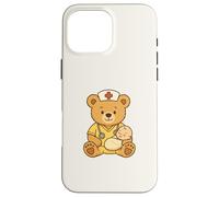 Custodia per iPhone 16 Pro Max Cute NICU Nurse Teddy Bear Students Neonatal Care Unit Staff