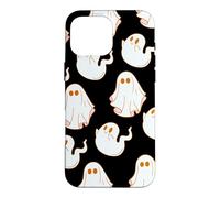 Custodia per iPhone 16 Pro Max Cute Spooky Ghost Pastel Goth Retro Groovy Halloween Black