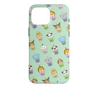 Custodia per iPhone 16 Pro Max Cute Womens Kids Girls Kawaii Bubble Boba Tea Animals
