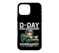 Custodia per iPhone 16 Pro Max D-day 2026 82nd Anniversary Normandy D-Day Omaha Beach 1944