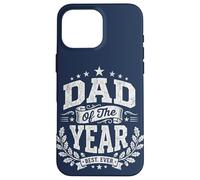 Custodia per iPhone 16 Pro Max Dad of the Year Vintage Distressed Father's Day
