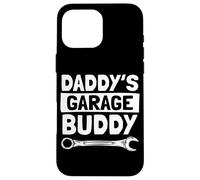 Custodia per iPhone 16 Pro Max Daddy's Garage Buddy, amante dell'auto, meccanico, garagista