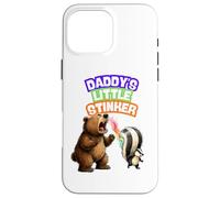 Custodia per iPhone 16 Pro Max Daddys Little Stinker Bear Skunk Puzza campeggio nei boschi