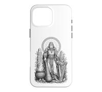 Custodia per iPhone 16 Pro Max Dagda celtico Padre Dio Sacro Calderone Line Art
