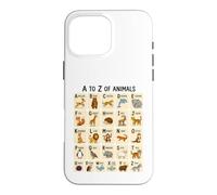 Custodia per iPhone 16 Pro Max Dalla A alla Z per imparare l'alfabeto degli animali per bambini e amanti degli animali