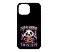 Custodia per iPhone 16 Pro Max Dammi degli spaghetti e dimmi che sono una bella panda