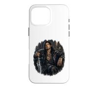 Custodia per iPhone 16 Pro Max Dark Fantasy King Fae, corte, stelle, argento, romanticismo