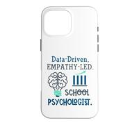 Custodia per iPhone 16 Pro Max Data-Driven Empathy-Led School Psychologist Brain Graphic