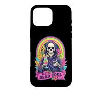 Custodia per iPhone 16 Pro Max Dead Cool Tristo Mietitore Scheletro Summerween Beach Cocktail