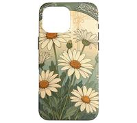 Custodia per iPhone 16 Pro Max Decorativo Daisy Bloom Art Nouveau Botanical