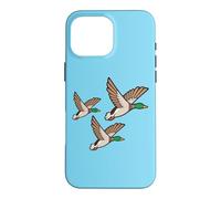 Custodia per iPhone 16 Pro Max Decorazione da parete retrò kitsch Three Flying Ducks 3 Mallards