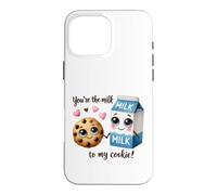 Custodia per iPhone 16 Pro Max Design con scritta "You're the Milk to My Cookie"