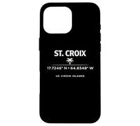 Custodia per iPhone 16 Pro Max Design di viaggio coordinato St Croix USVI