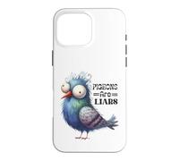 Custodia per iPhone 16 Pro Max Design divertente con uccellini piccioni e bugiardi