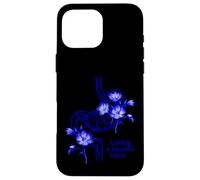Custodia per iPhone 16 Pro Max Design floreale blu dello stomaco - Costruire un bellissimo futuro