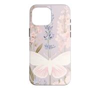 Custodia per iPhone 16 Pro Max Design pastello per giardini con falene e fiori selvatici