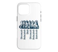 Custodia per iPhone 16 Pro Max Destini delle sei mogli di Enrico VIII Navy Print