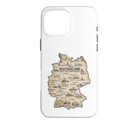 Custodia per iPhone 16 Pro Max Deutschland Karte Der Landeskinder Germania Vintage Mappa