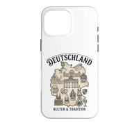 Custodia per iPhone 16 Pro Max Deutschland Mappa Architettura Cultura Tradizione Emblema