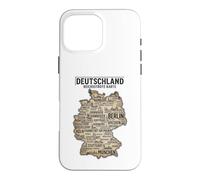 Custodia per iPhone 16 Pro Max Deutschland Reichsstadte Karte Mappa della città tedesca Viaggi