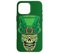 Custodia per iPhone 16 Pro Max Dia De Los Muertos Saint Paddy Shamrock San Patrizio