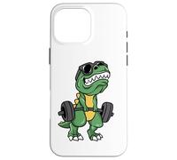 Custodia per iPhone 16 Pro Max Dinosauro T-Rex Short Arms Funny Weightlifting Dino T Rex