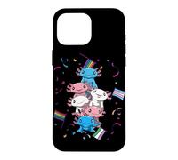 Custodia per iPhone 16 Pro Max Diritti Delle Persone Transgender Axolotl Queer Kawaii Lgbtq