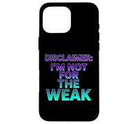 Custodia per iPhone 16 Pro Max Disclaimer I'm Not For The Deak Retro Synthwave Design